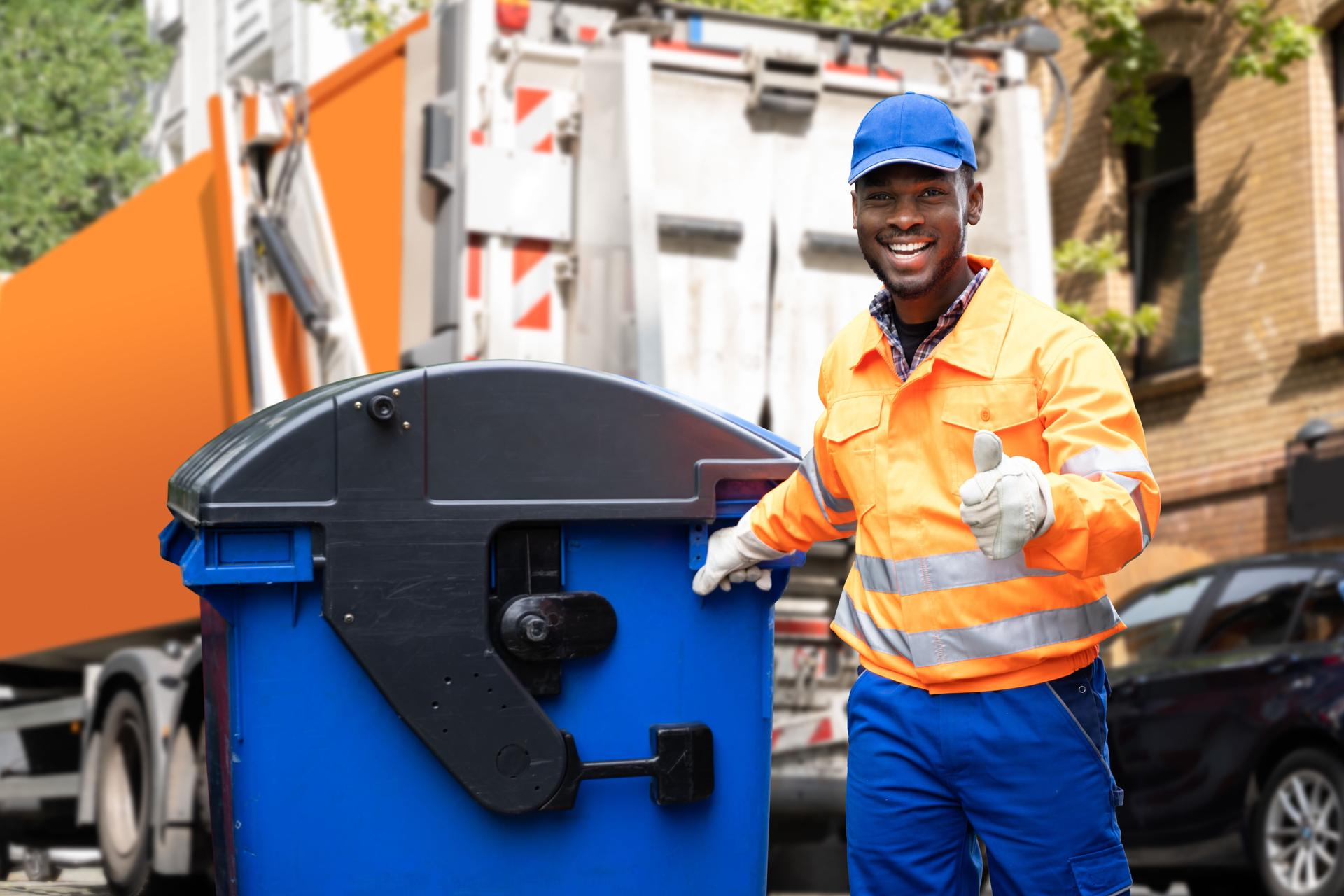 Garbage Removal Man Doing Trash